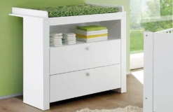 Trendteam Babyzimmer Wickelkommode Olivia/Julie Weiß 96 X 104 X 69 Cm