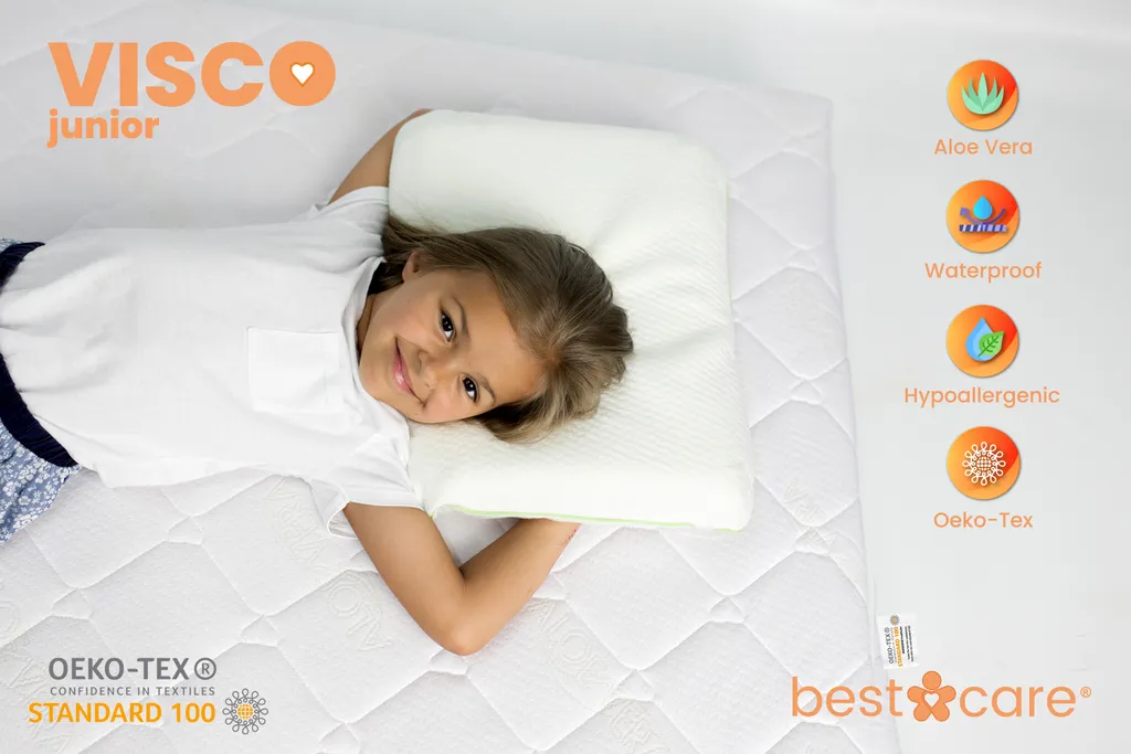 BestCare Visco Junior Kindermatratze Babymatratze Matratze Kaltschaummatratze 80x160 X13cm Viskoelastische Memory-Schaum Waschbarer Aloe Vera Bezug Standard 100 By – Bild 2