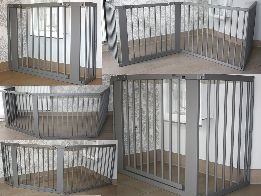 Schutzgitter Absperrgitter Türgitter Treppenschutzgitter 117 Cm Grau – Bild 2