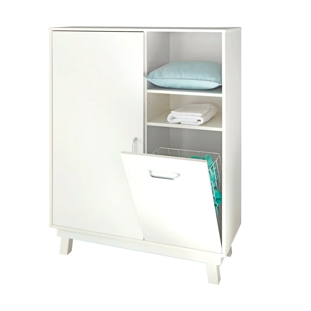 Roba Highboard 'Nordic Weiss', Standregal Inklusive Herausnehmbarem Wäschekorb, Weiß, Regal Für Baby- & Kinderzimmer – Bild 3