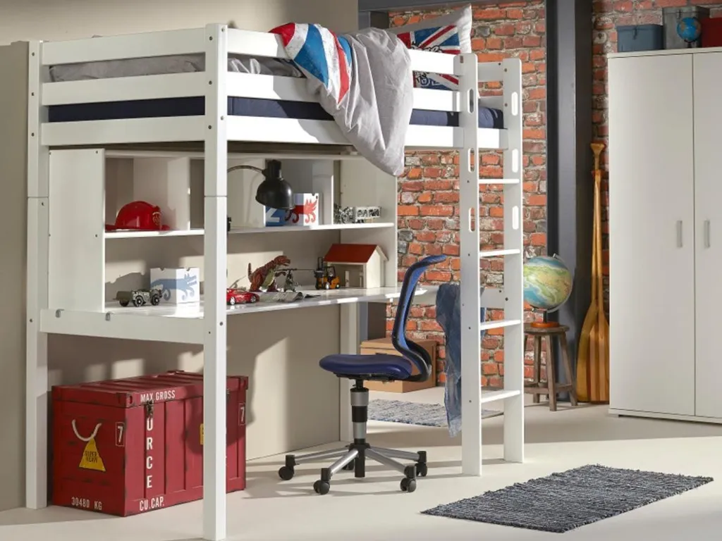 Relita Hochbett TOLI Buche Massiv Weiß Lackiert BH1021117-B90 – Bild 8