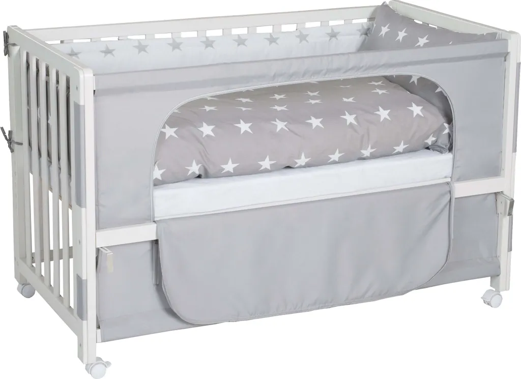 Roba Roombed, Babybett 60x120 Cm, Beistellbett Zum Elternbett Mit Kompletter Ausstattung – Bild 4