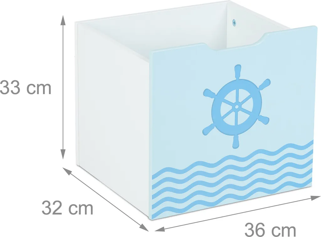 Relaxdays Kinderregal Mit Dach Im Seefahrt-Design – Bild 5