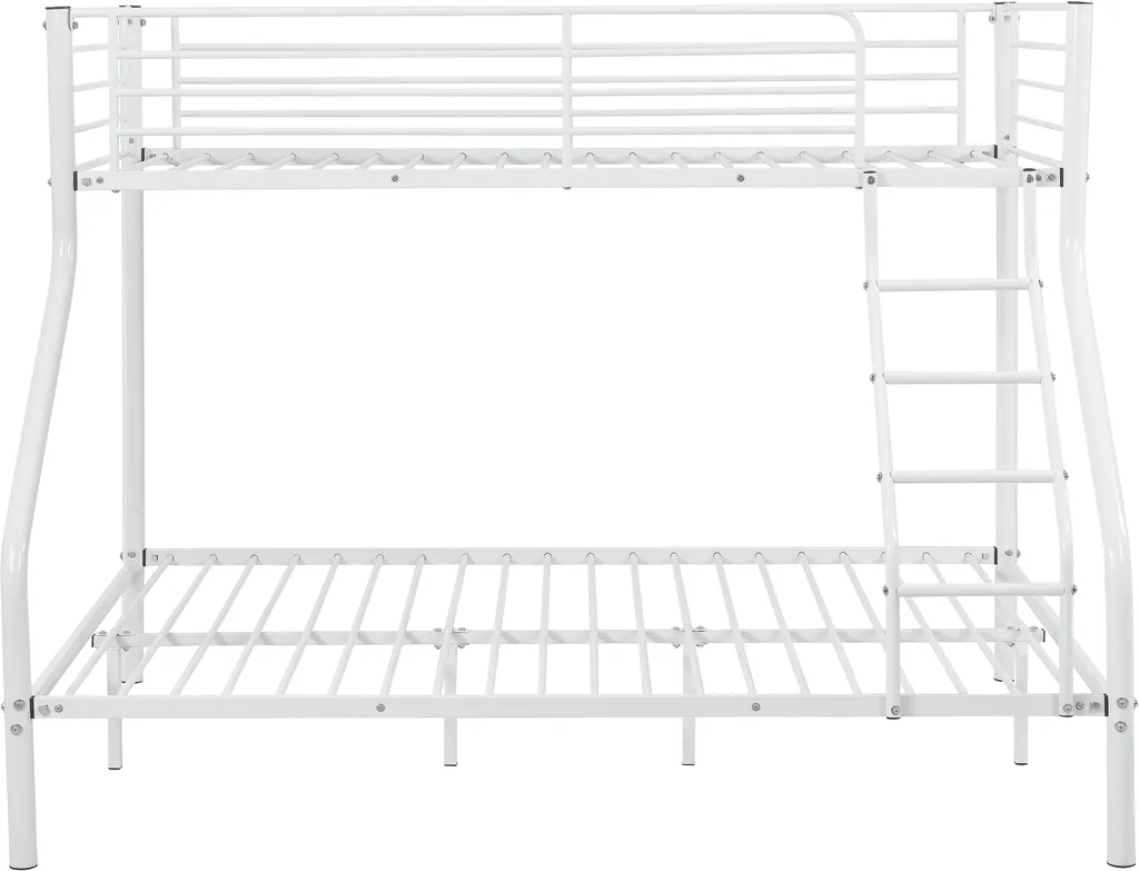 Neu.haus Kinder Etagenbett - Weiß - 200x140/90cm Kinderbett Stockbett Hochbett Metall Bettgestell – Bild 4