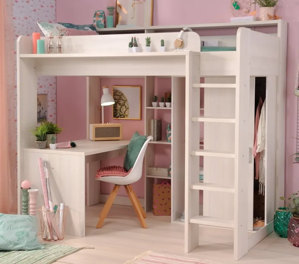 2410-LSUR Hochbett Higher In Esche