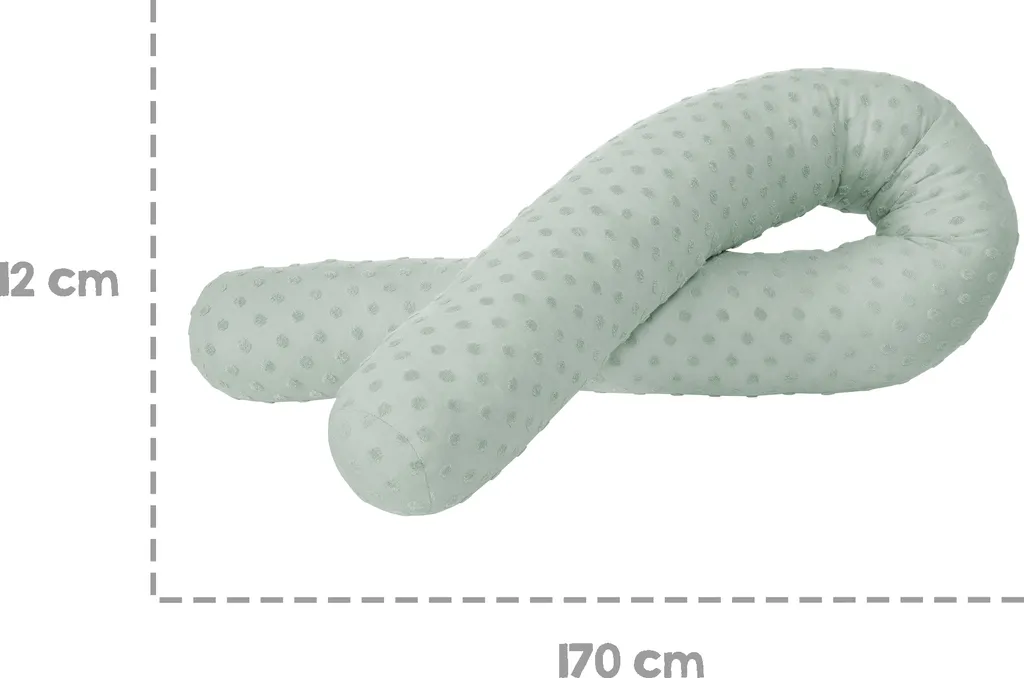 Roba Bettschlange ‚Lil Planet‘, Baumwolle, GOTS , 170 Cm Lang, Ø 12 Cm, Frosty Green – Bild 3