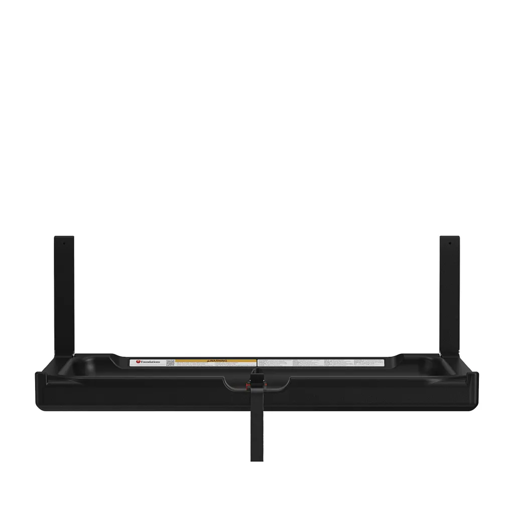 Foundations 300-EH Elements Wickeltisch Aus Kunststoff Schwarz | Wickelkommode / Wickelregal Klappbar Mit Wandmontage | Wandwickeltisch – Bild 2