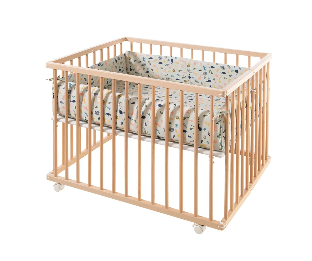 Laufgitter Cecile, 71 X 99 Cm, Mobil Auf Rollen Farbe: Weiß – Bild 5