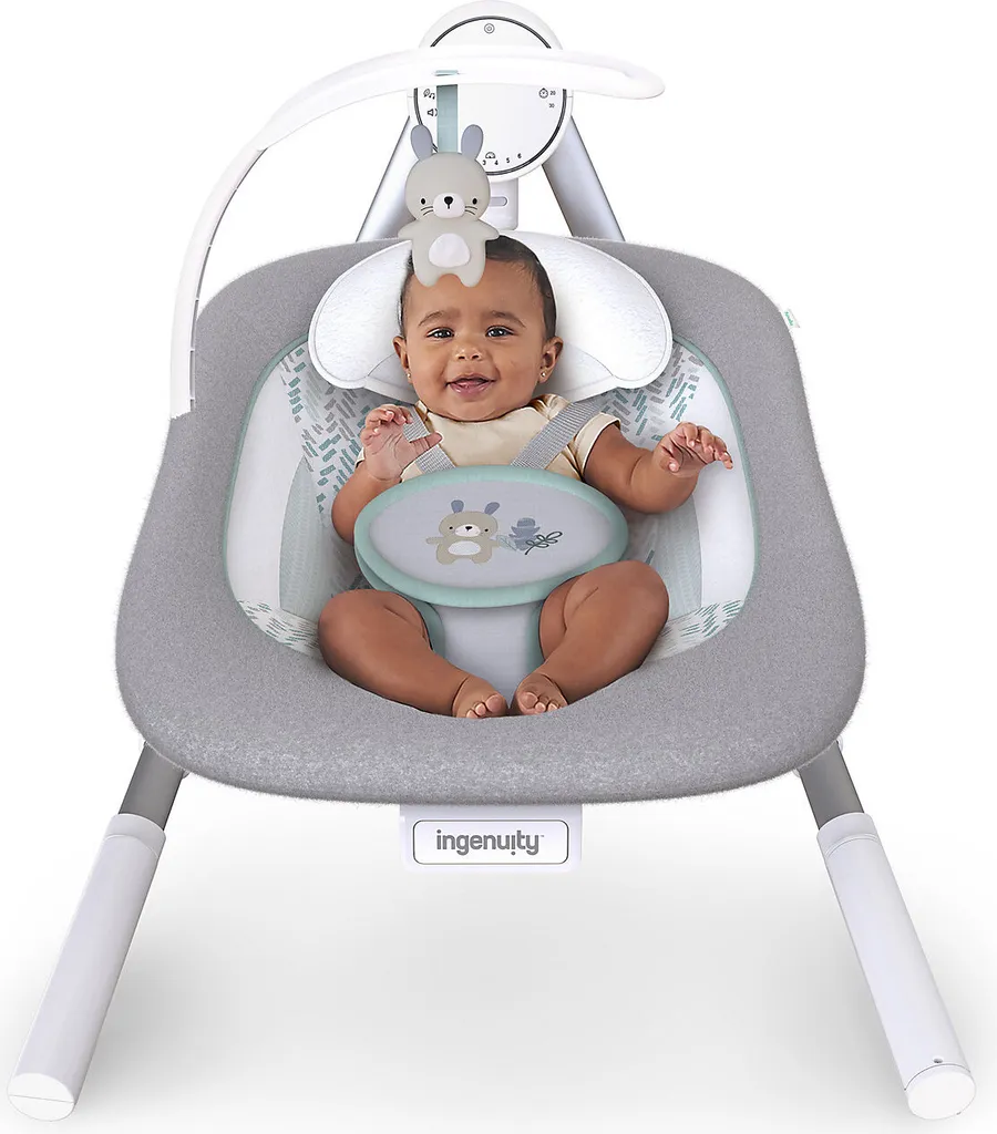 Ingenuity Baby Tragbare Schaukel AnyWay Sway PowerAdapt Dual-Direction, Spruce Babyschaukeln Wippen – Bild 3