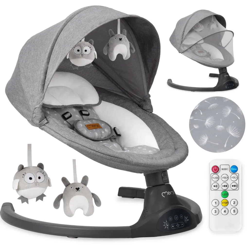 Babywippe Baby Schaukelstuhl Mit 5 Schwingungsamplituden Musik Timing Und Bluetoothfunktion Momi LAMI