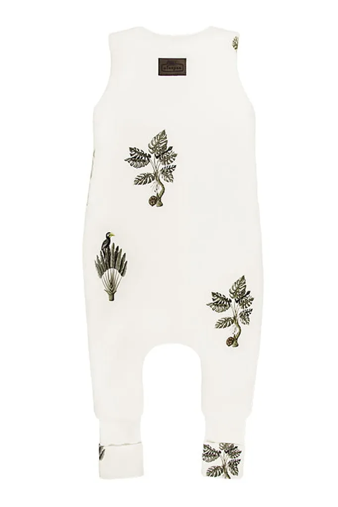 Sleepee Doppelseitiger Schlafsack Baby Mit Füßen Jungle Plant 1-2 Jahre 2.5 Tog Herbst Winter Weiß – Bild 3