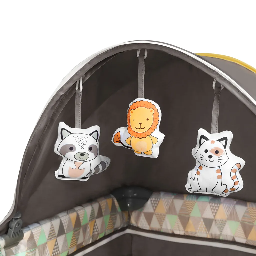Lionelo Sven Plus In GELB Kinder Baby Reisebett Mit Wickeltisch Kinderbett Babybett Balachin Moskitonetz Urlaub Reise Laufstall Wickelauflage Spieluhr – Bild 11
