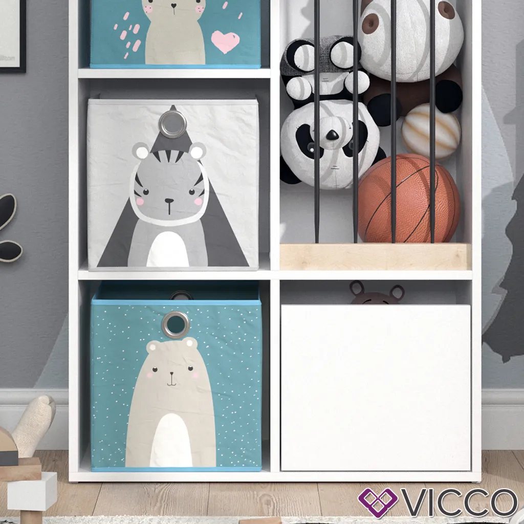 Vicco Aufbewahrungsregal Luigi Weiß 72 X 107,8 X 29,2 Cm Holzwerkstoff Inkl. Faltboxen – Bild 5