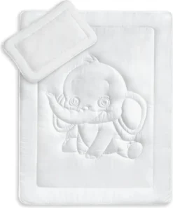 KiGATEX Kinder Bettdecken Set Mit Elefantensteppung 40x60 Cm + 100x135 Cm