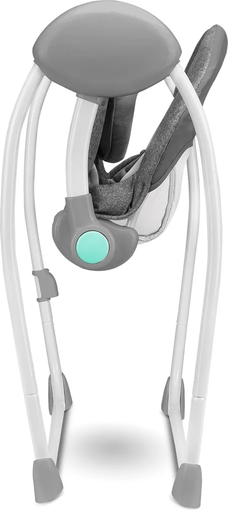 Lionelo Ruben Baby Wippe Babyschaukel Elektrisch Mit Liegefunktion Von 0 Bis 9 Kg Moskitonetz Kuscheltierbügel Dunkelgrau-Türkis – Bild 10