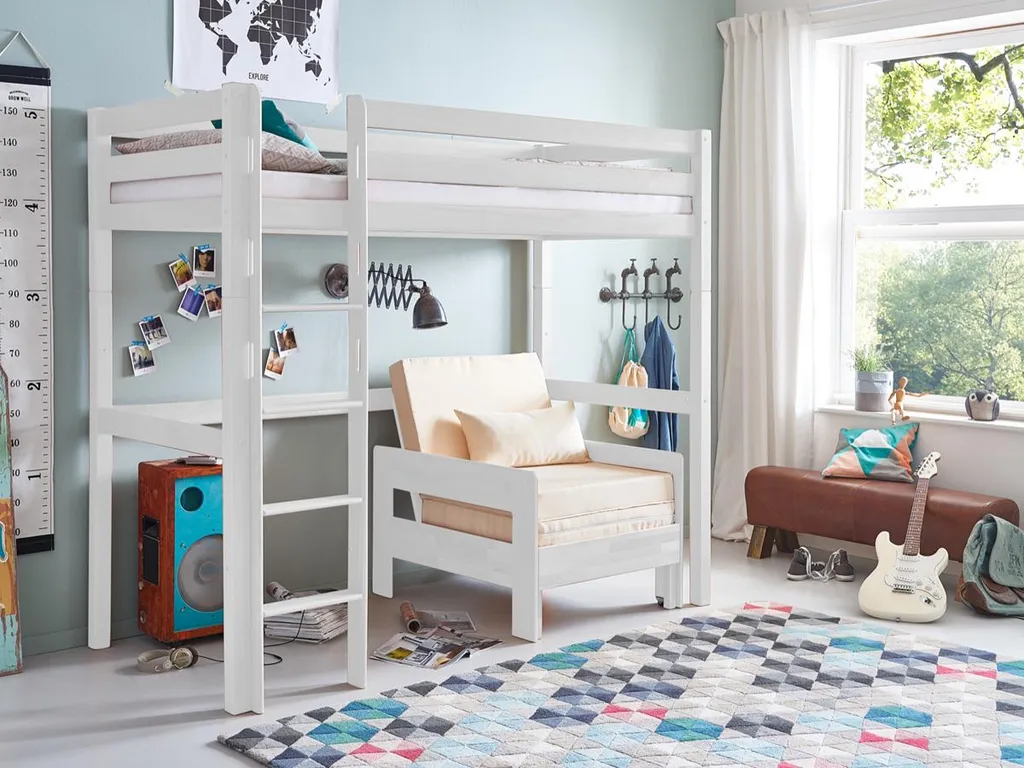 Relita Hochbett TOLI Buche Massiv Weiß Lackiert BH1021117-B90 – Bild 9