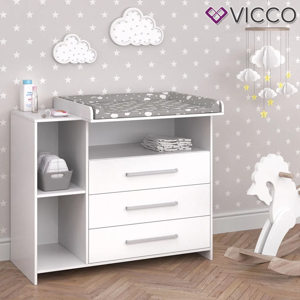 Vicco Wickelkommode Oskar Weiß 113 X 100 X 53 Cm Holzwerkstoff – Bild 8