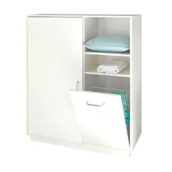 Roba Highboard 'Nordic Weiss', Standregal Inklusive Herausnehmbarem Wäschekorb, Weiß, Regal Für Baby- & Kinderzimmer