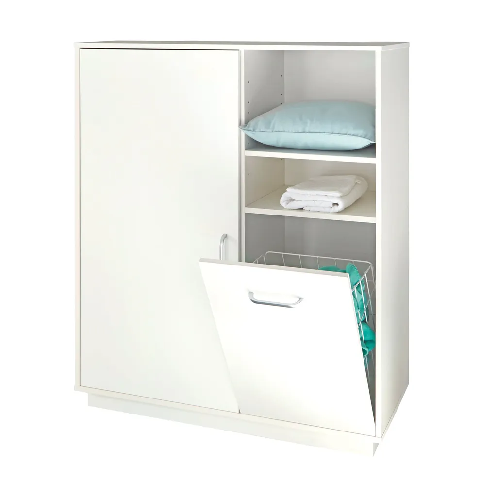 Roba Highboard 'Nordic Weiss', Standregal Inklusive Herausnehmbarem Wäschekorb, Weiß, Regal Für Baby- & Kinderzimmer