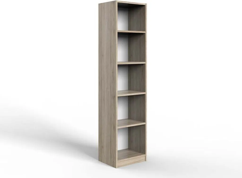 Kiel Standregal Weiß / San Remo-Eiche