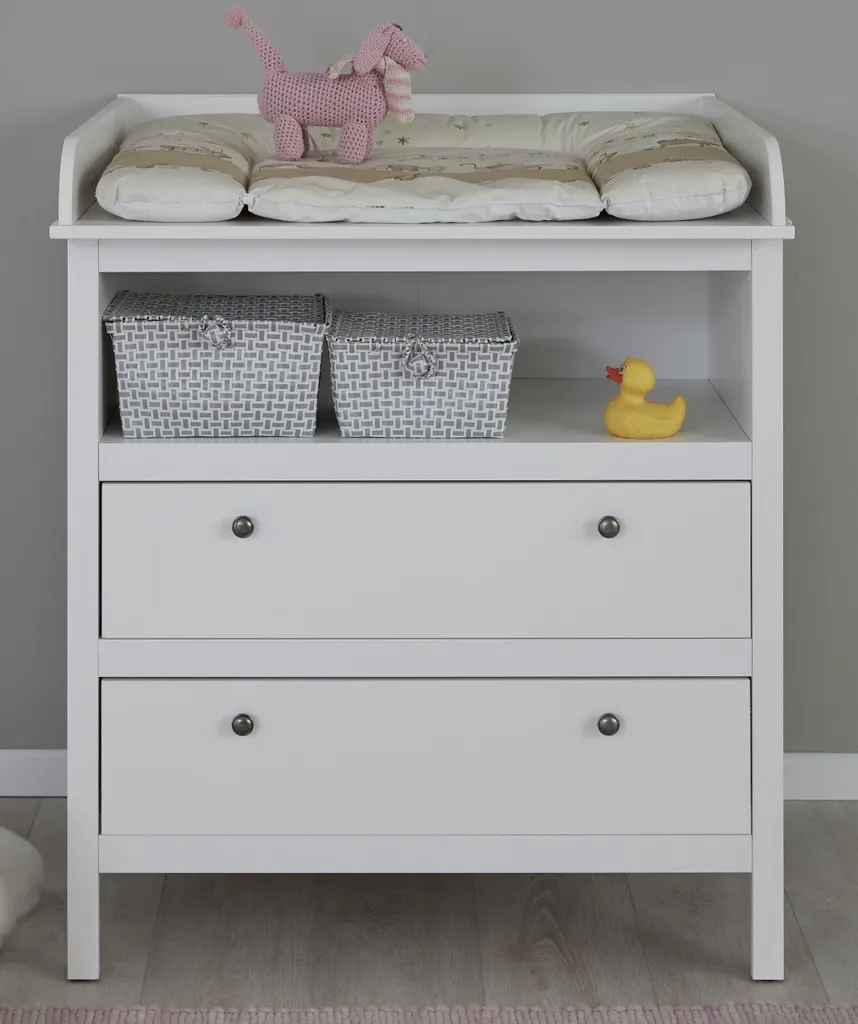 Trendteam Babyzimmer Wickelkommode Ole/Emma Weiß Melamin/WeißNachbildung 90 X 104 X 78 Cm – Bild 9