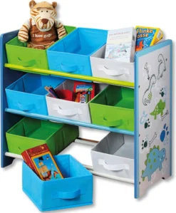 Kesper Kinderaufbewahrungsregal Mit Textilkörben Motiv: "Dino" 1772513