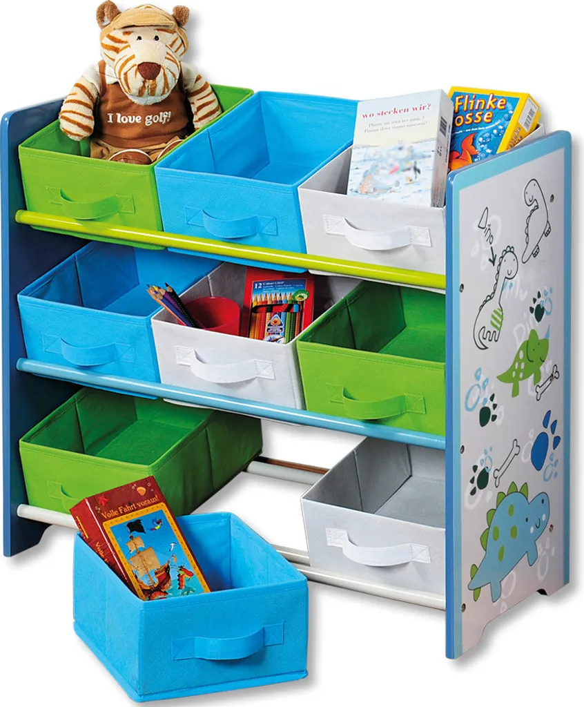 Kesper Kinderaufbewahrungsregal Mit Textilkörben Motiv: "Dino" 1772513