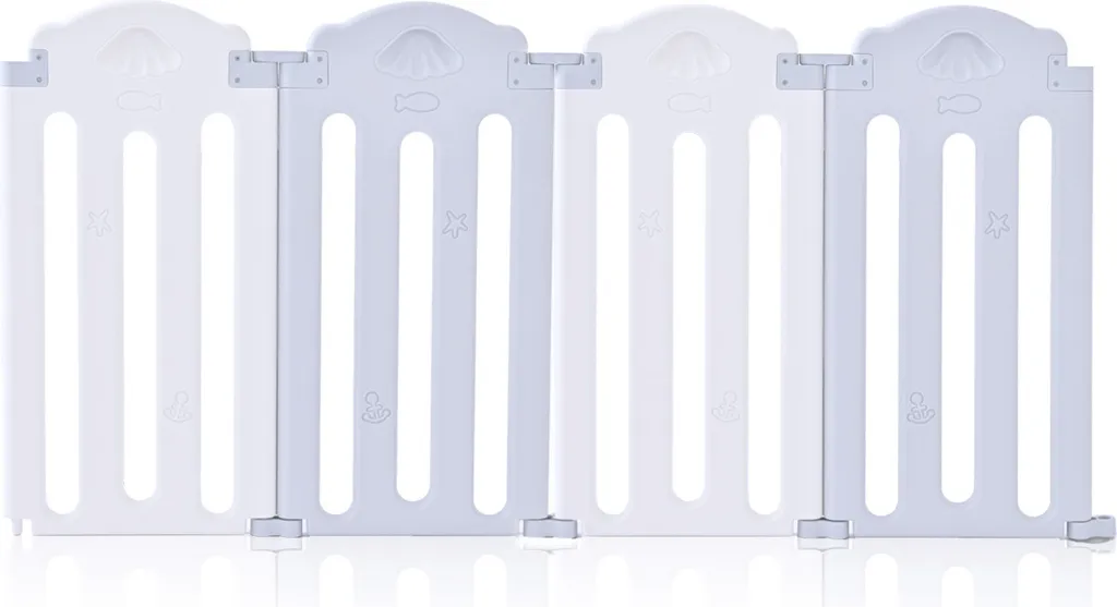 Baby Vivo Laufgitter Aus Kunststoff Faltbar - Kapitän Benjamin In Grau Und Weiß – Bild 10