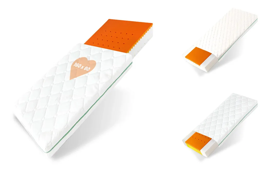 BestCare Visco Junior Kindermatratze Babymatratze Matratze Kaltschaummatratze 80x160 X13cm Viskoelastische Memory-Schaum Waschbarer Aloe Vera Bezug Standard 100 By