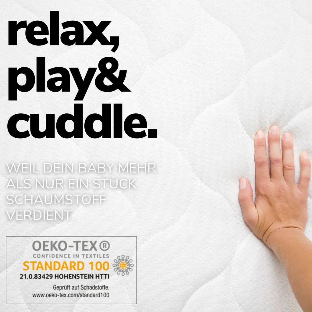 Sämann Laufgitter Basic 75x100 Cm Mit Matratze, Grau – Bild 6