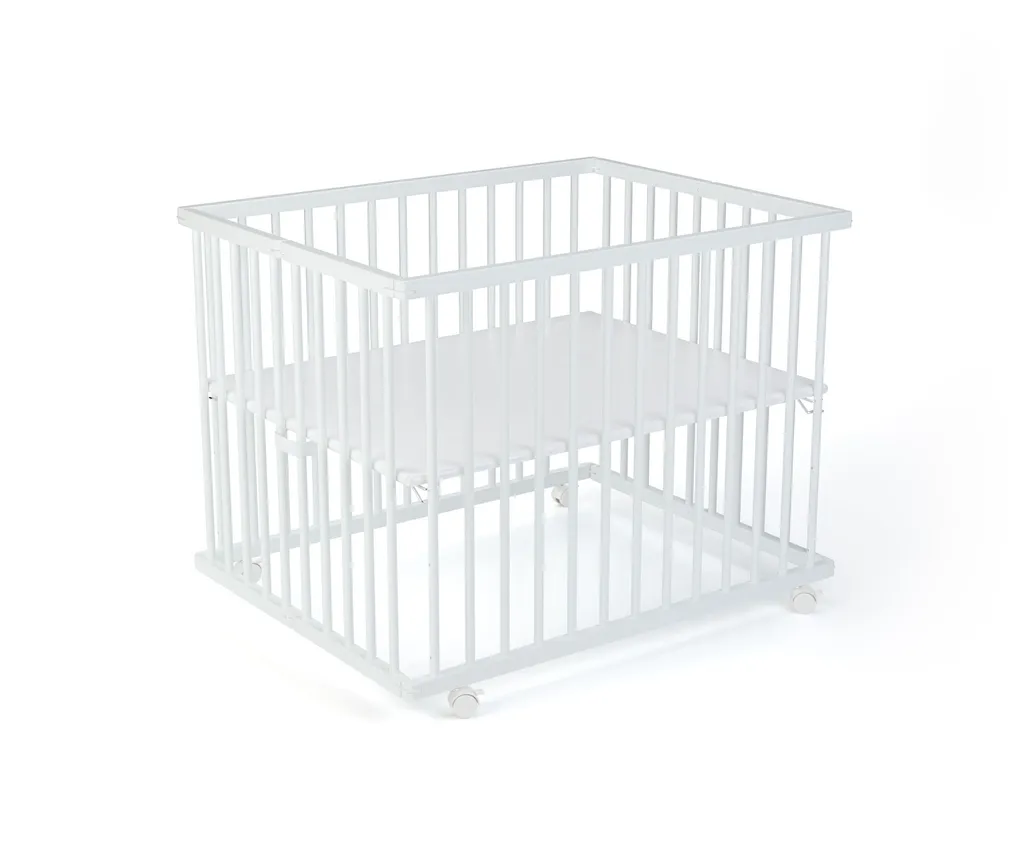 Laufgitter Cecile, 71 X 99 Cm, Mobil Auf Rollen Farbe: Weiß – Bild 11