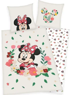 Herding Möbel Disney's Minnie Mouse Flanell-Bettwäsche Bettwäsche 100% Baumwolle Bettwäsche 135 X 200 Cm 0