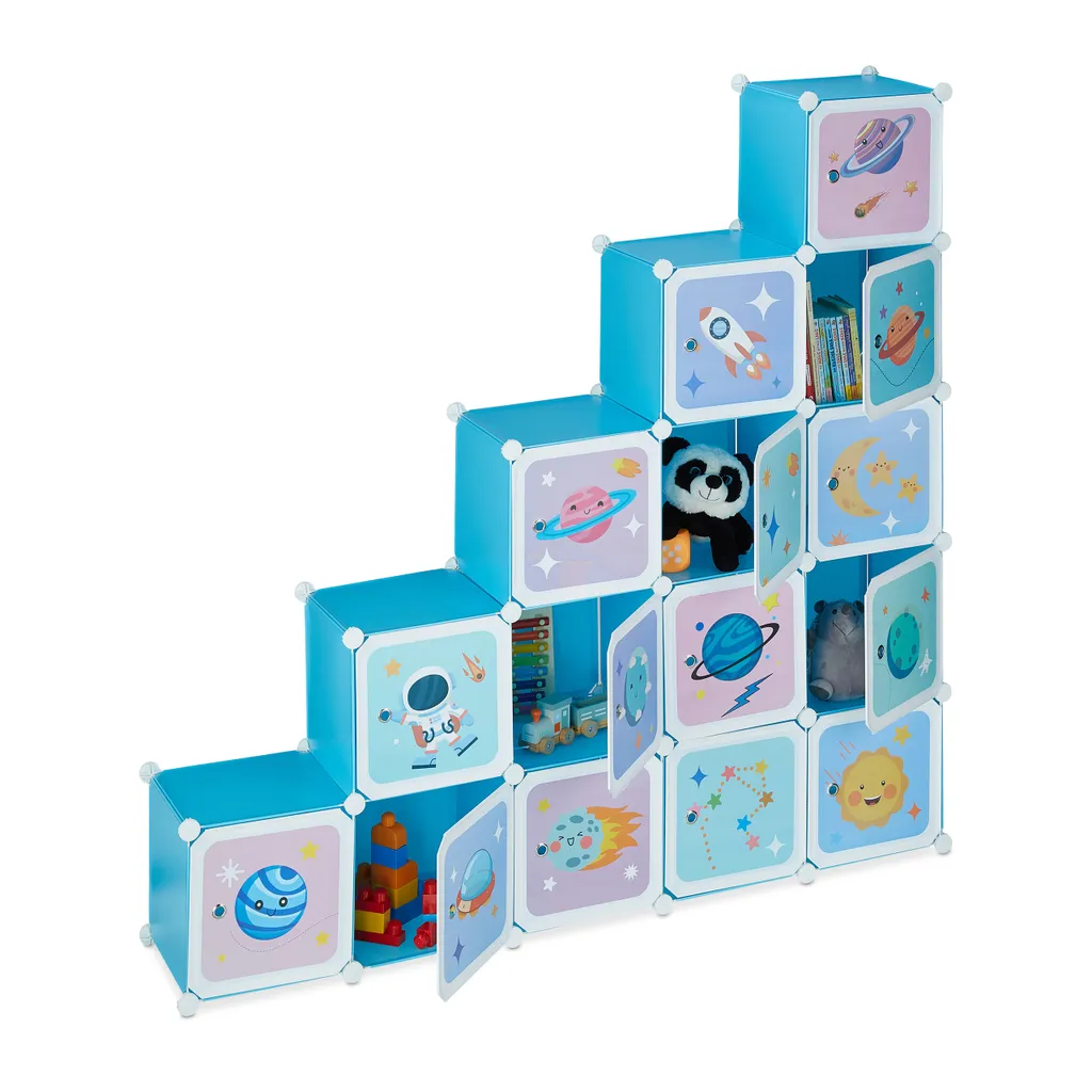 Relaxdays Kinder Steckregal Mit 15 Fächern