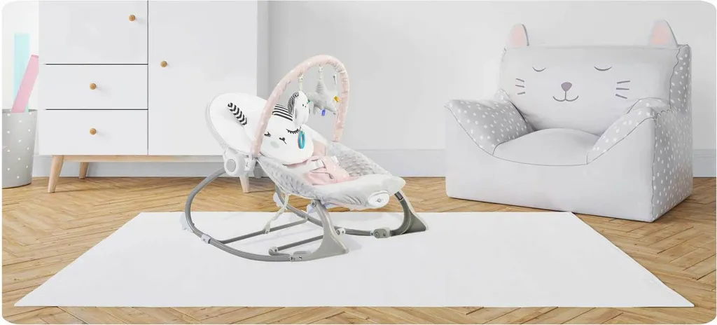 Babyschaukel Schaukelwippe Sway Babywippe Wippe Mit Vibration Ricokids - Rosa – Bild 6