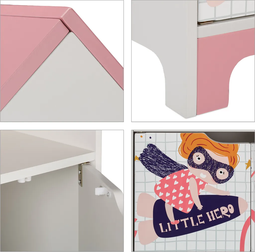 Relaxdays Kinderregal Heldin Mit Türen – Bild 7