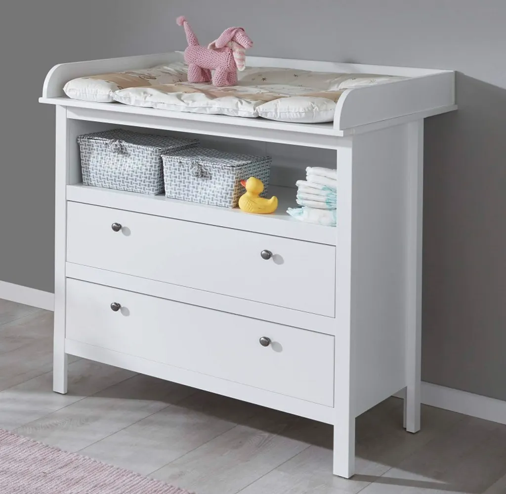 Trendteam Babyzimmer Wickelkommode Ole/Emma Weiß Melamin/WeißNachbildung 90 X 104 X 78 Cm – Bild 8