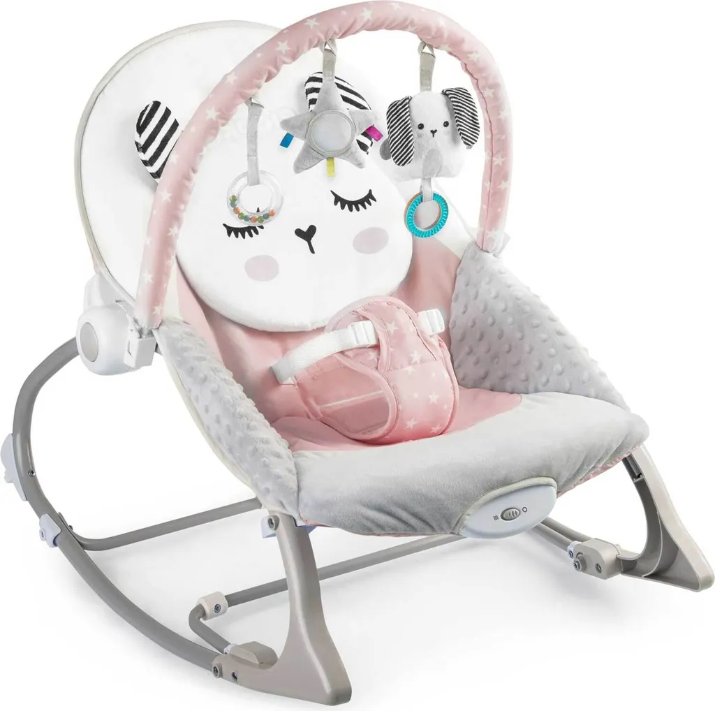 Babyschaukel Schaukelwippe Sway Babywippe Wippe Mit Vibration Ricokids - Rosa – Bild 2