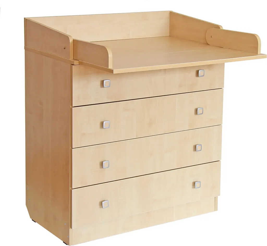 Baby Wickelkommode Simple Natur Ahorn Polini Kids