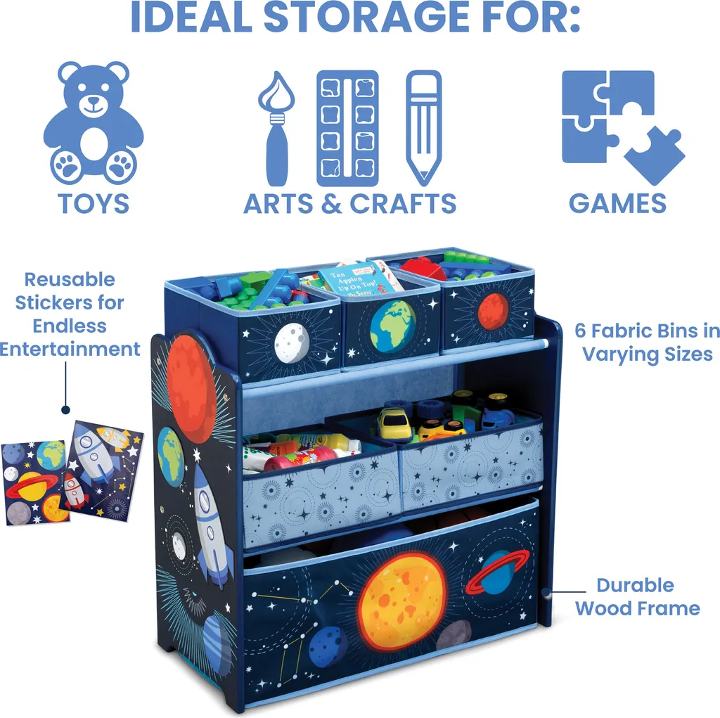 Delta Children Kinderzimmer Abentuer-Spielzeugschrank Mit Nylonfächern – Bild 4