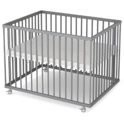 Sämann Laufgitter Basic 75x100 Cm Mit Matratze, Grau