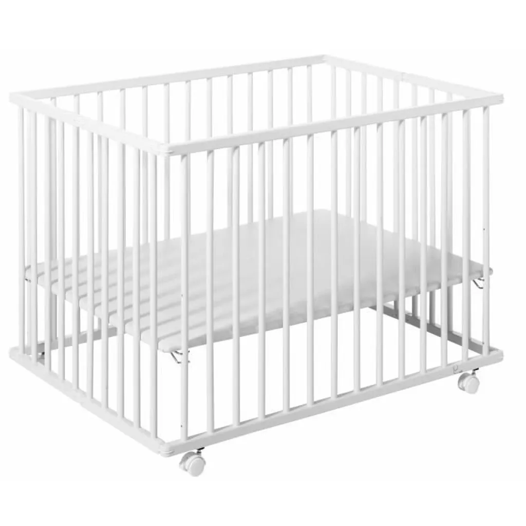 Laufgitter Cecile, 71 X 99 Cm, Mobil Auf Rollen Farbe: Weiß – Bild 2