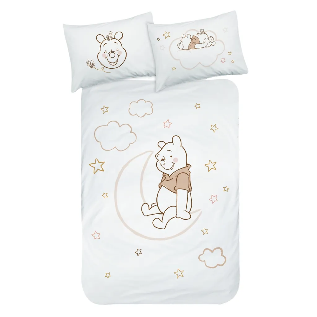 Disney Winnie Pooh Baby-Bettwäsche 40x60 Cm + 100x135 Cm · Winnie Puuh Kinder-Bettwäsche In Biber / Flanell - 100% Baumwolle – Bild 5