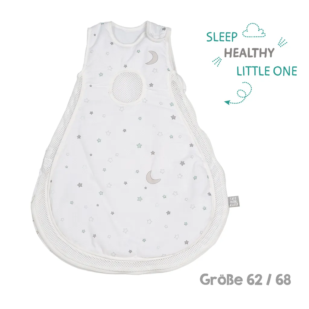 Roba Babybett Safe Asleep, Komplettbettset, Matratze, Nest, Babyschlafsack, 70x140cm Sternenzauber – Bild 5