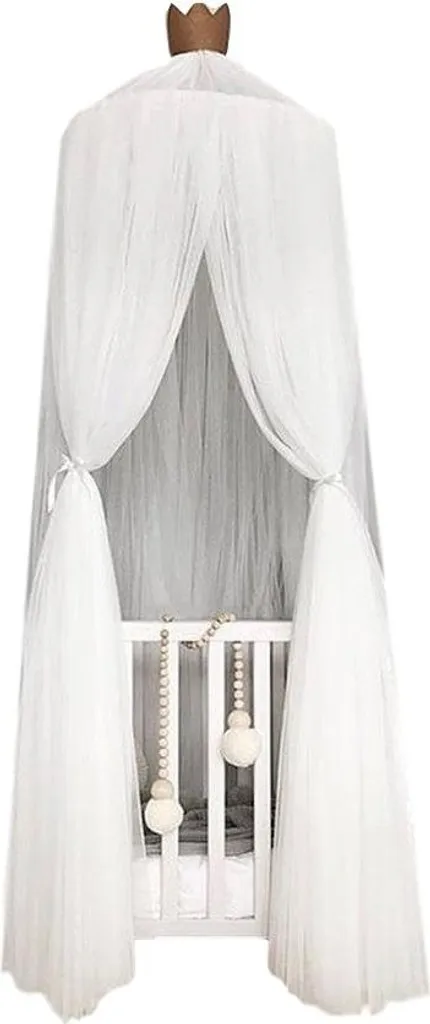 Deko Kinder Kinderzimmer Bett Moskitonetz Aus Tüll,weiß ,für Mädchen Und Jungen ,60 X 240 Cm – Bild 2