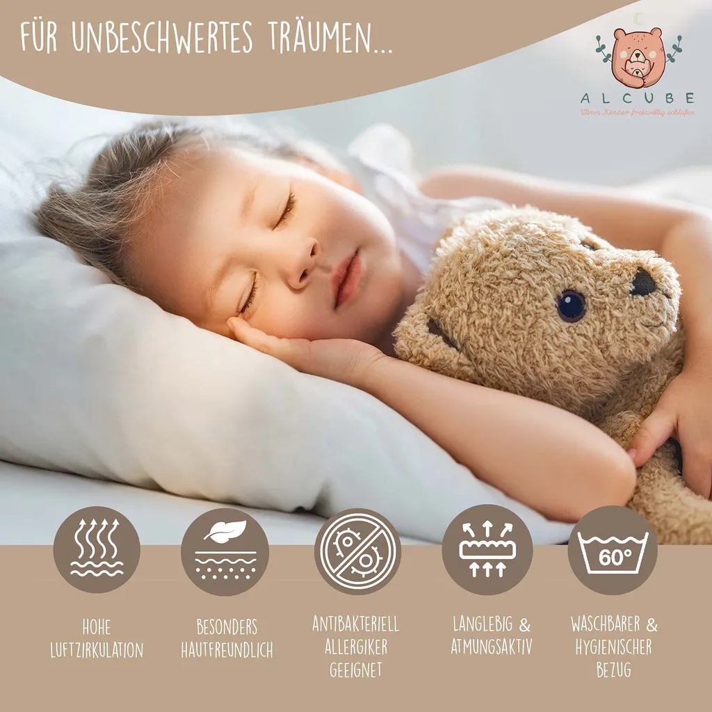 Alcube® Kindermatratze 80 X 160 Cm Für Kinderbett Hausbett Kaltschaummatratze 160x80 Weiß - Mit Spannbettlaken – Bild 9