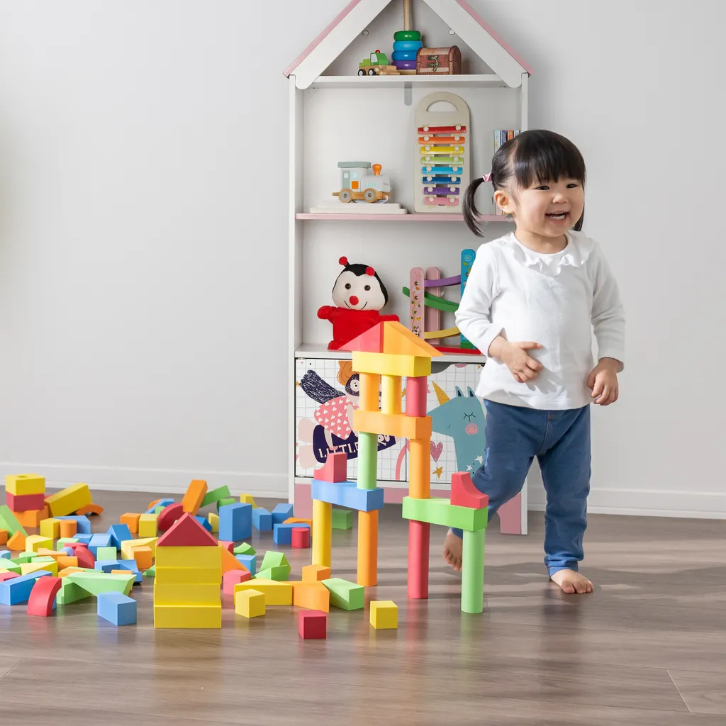 Relaxdays Kinderregal Heldin Mit Türen – Bild 3