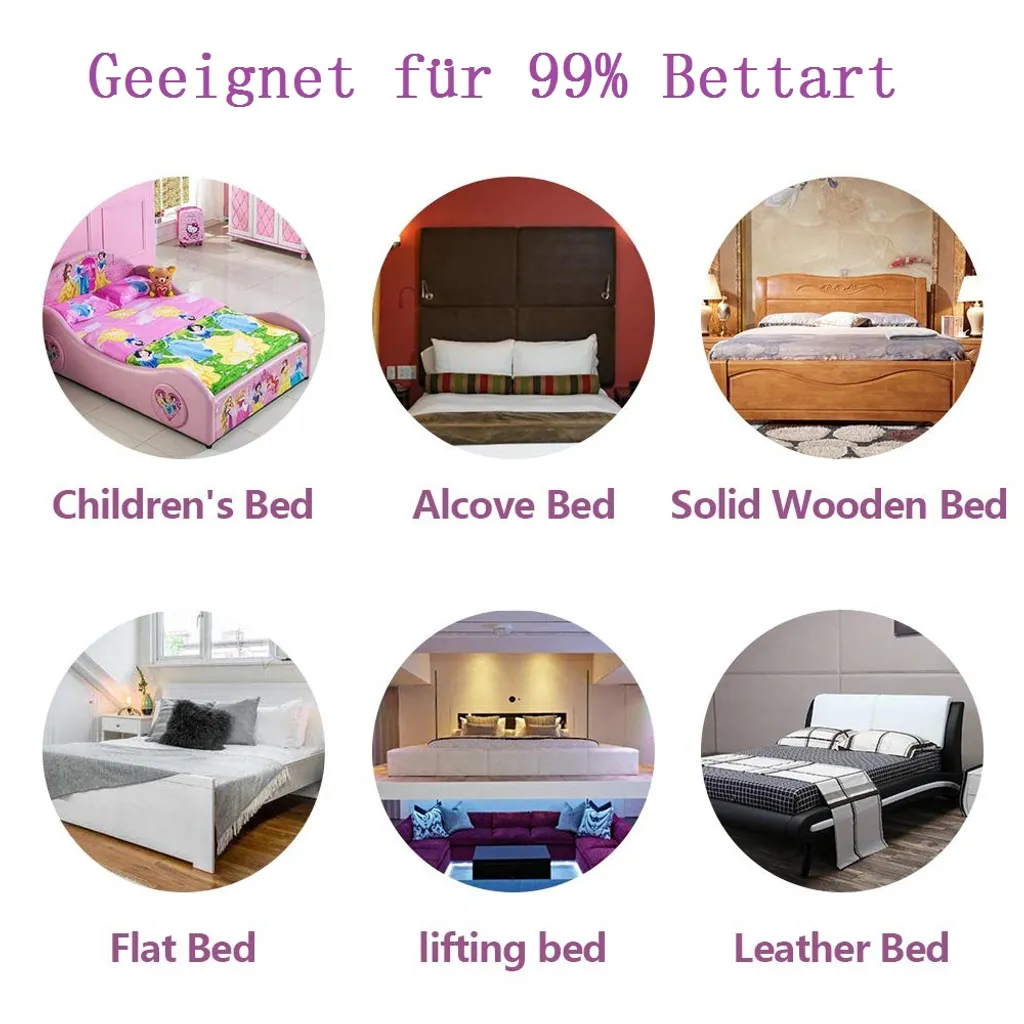 Zehnhase Bettgitter Bettschutzgitter Kinderbettgitter Babybettgitter 120 Cm, Grau, 1 Seite – Bild 10