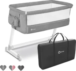 Lionelo Theo 2in1 Reisebett Beistellbett Kinderbett Ab Geburt Bis 9 Kg Grau