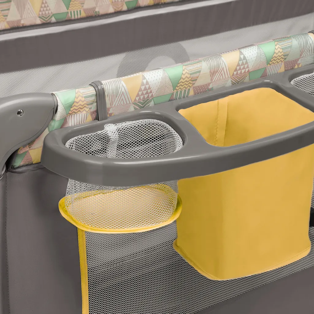 Lionelo Sven Plus In GELB Kinder Baby Reisebett Mit Wickeltisch Kinderbett Babybett Balachin Moskitonetz Urlaub Reise Laufstall Wickelauflage Spieluhr – Bild 12