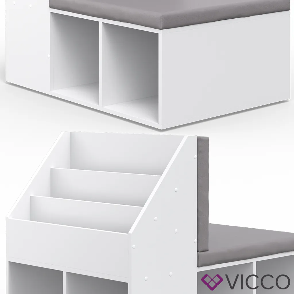 Vicco Kinderregal Onix Weiß 97,1 X 78,4 X 66,8 Cm Holzwerkstoff – Bild 6